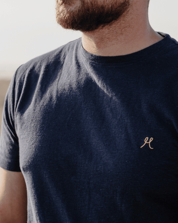 Unisex Hemp Cotton Tee M - Navy - Hemprino