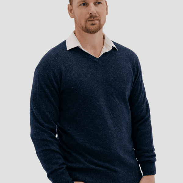 Hemprino™ Classic V-neck M - Navy