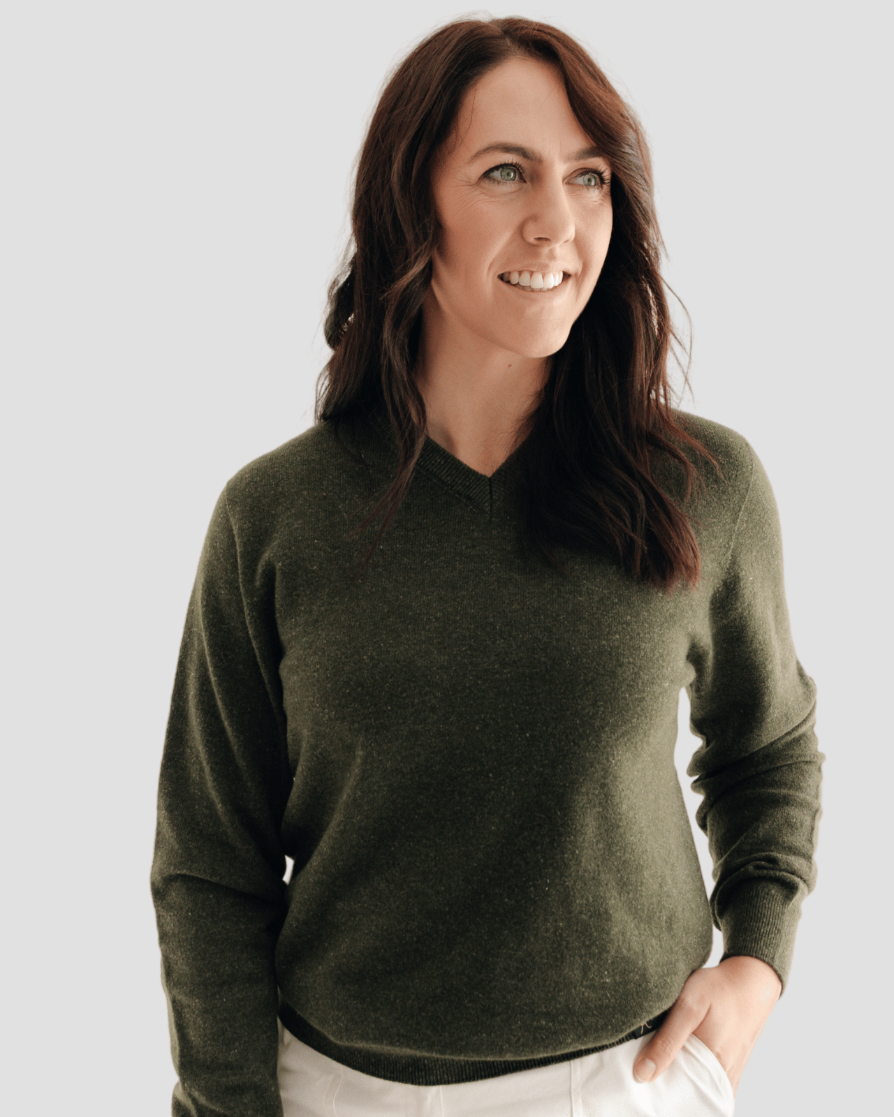 Hemprino™ Classic V - neck W - Kea Green - Hemprino