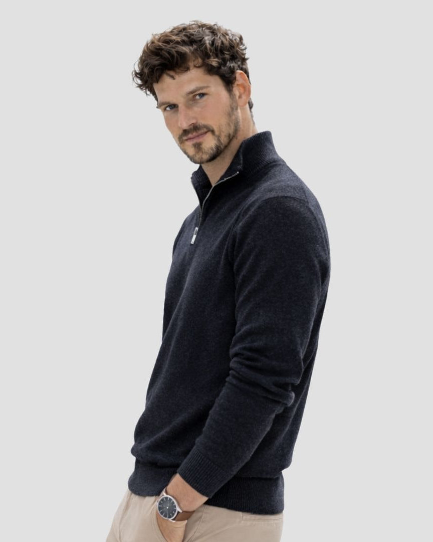 Man in charcoal sweater