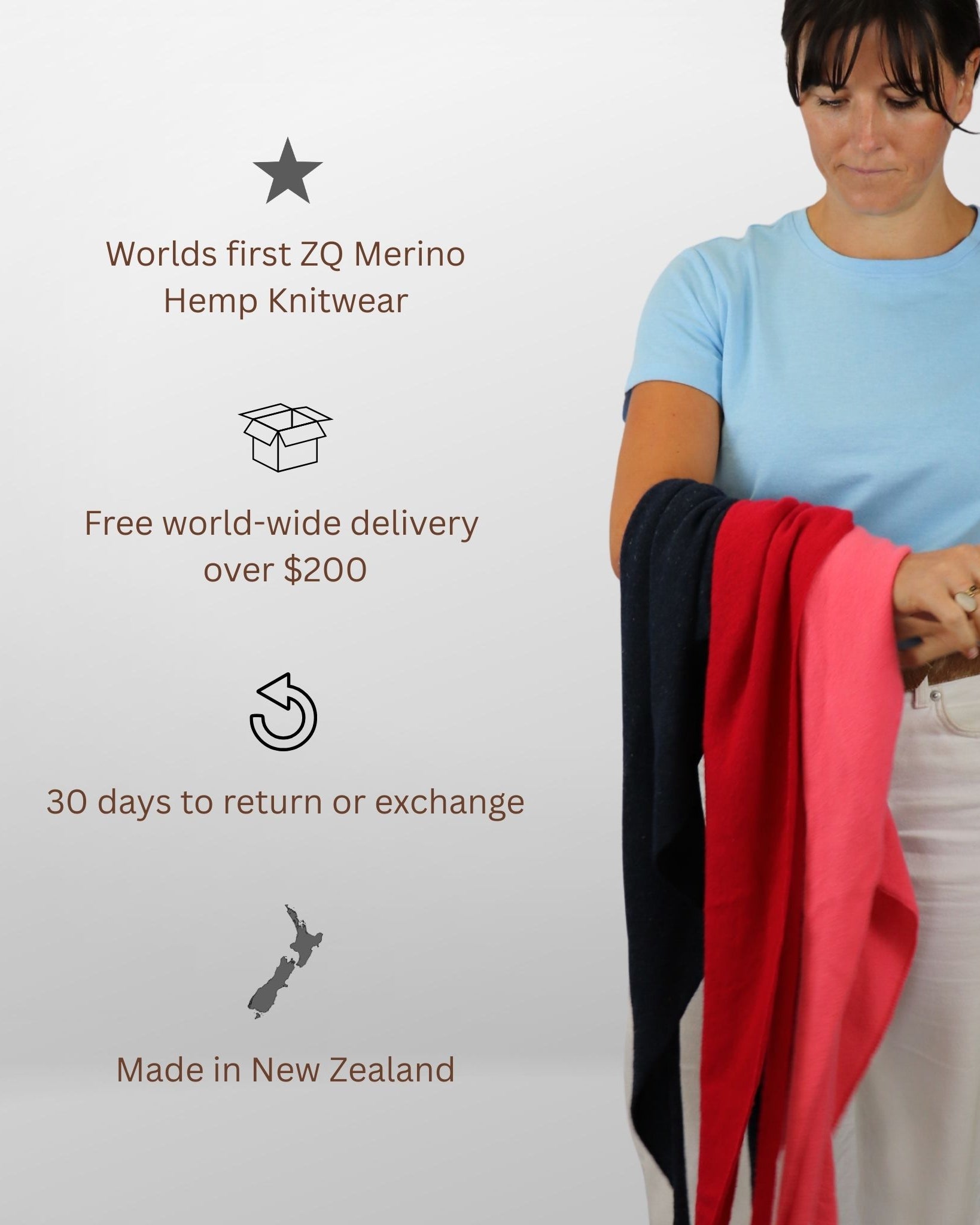 Women holding Hemprino Scarves