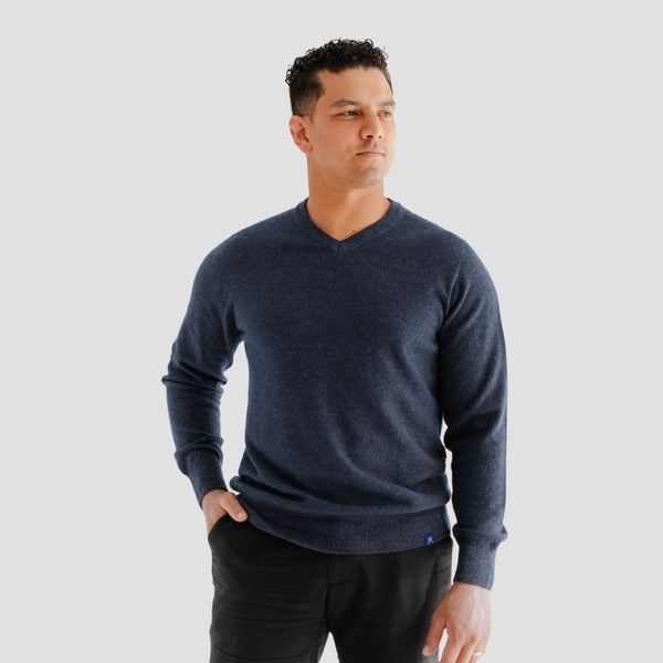Hemprino™ Classic V-neck M - Navy