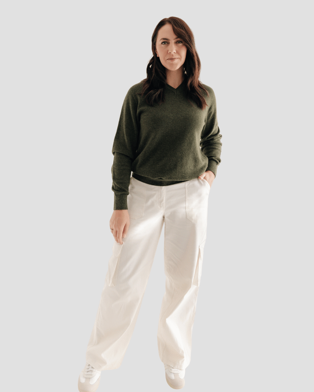 Hemprino™ Classic V - neck W - Kea Green - Hemprino