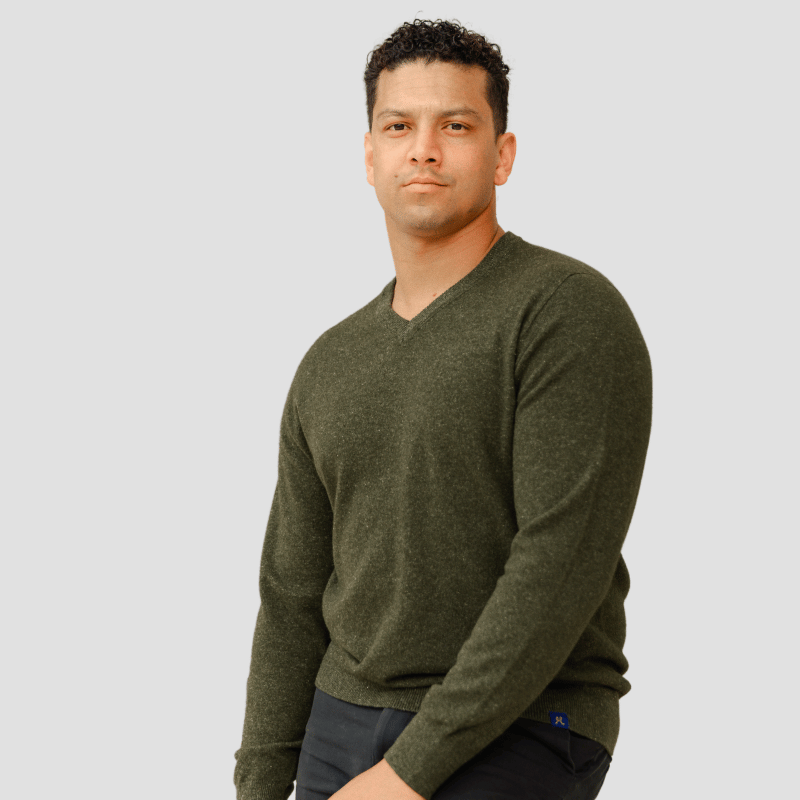 Hemprino™ Classic V - neck M - Kea Green - Hemprino