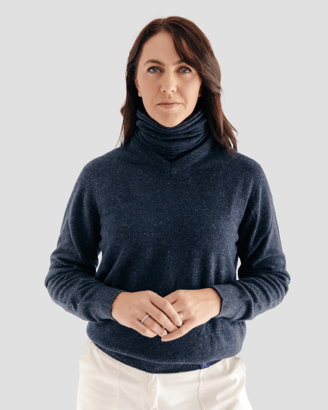 Hemprino™ Classic V - neck W - Navy - Hemprino