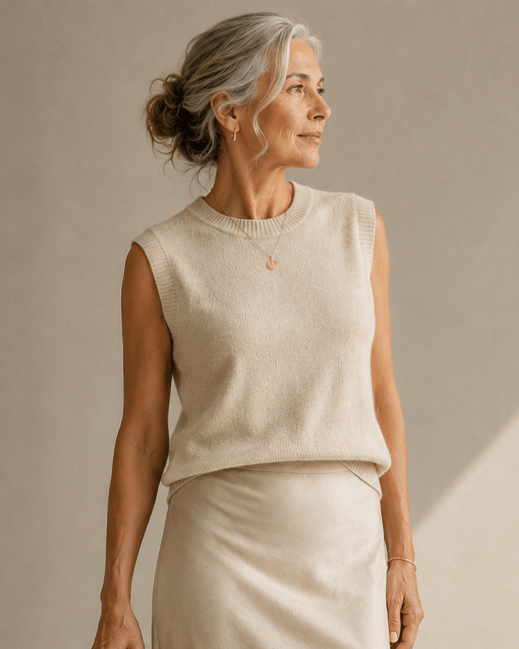 Women's Merino & Hemp Vest - Natural - Hemprino