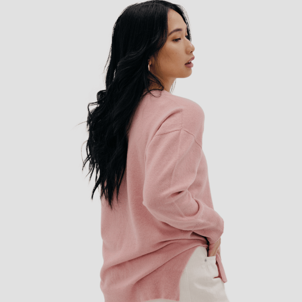 Women's V - Neck - Dusky Pink - Hemprino