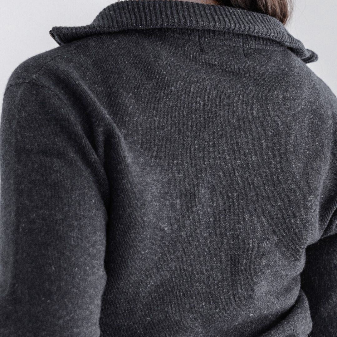 Charcoal Quarter-Zip sweater
