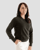 Hemprino™ Classic V - Neck W - Charcoal - Hemprino