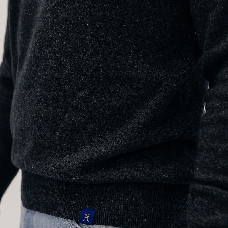 Quarter - Zip M - Charcoal - Hemprino