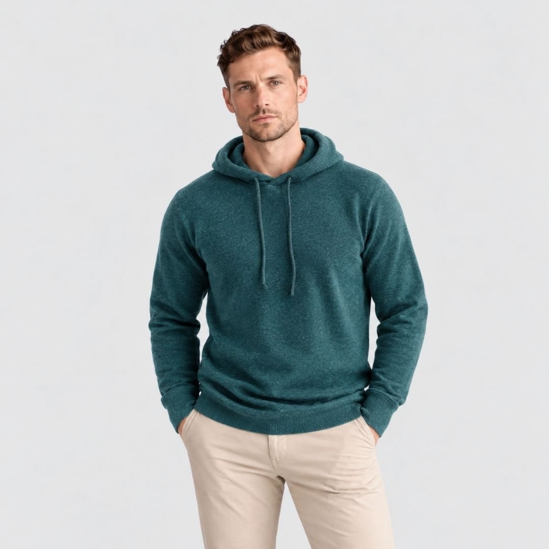 Men's Merino & Hemp Hoodie - Teal [XL only] - Hemprino