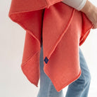 Merino & Hemp Wrap Poncho - Coral (Limited Edition) - Hemprino