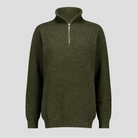 Women's Merino & Hemp Quarter-Zip Sweater - Kea Green - Hemprino