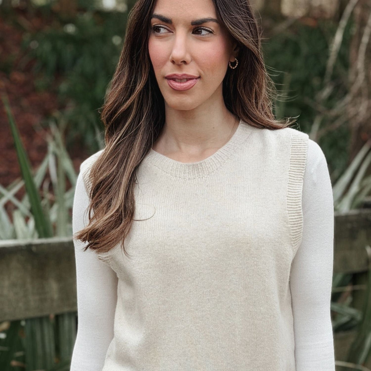 Women's Merino & Hemp Vest - Natural - Hemprino