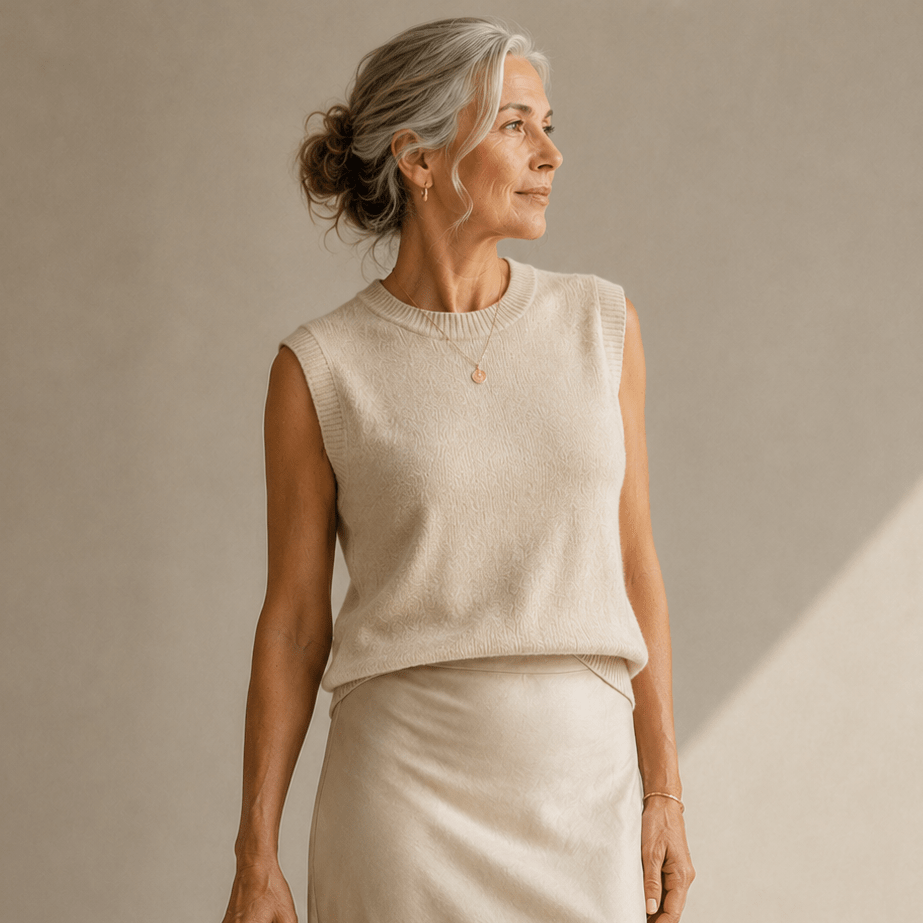 Women's Merino & Hemp Vest - Natural - Hemprino