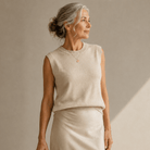 Women's Merino & Hemp Vest - Natural - Hemprino